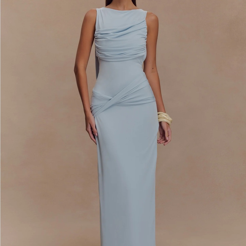 Henley- Slinky Drape Maxi Dress